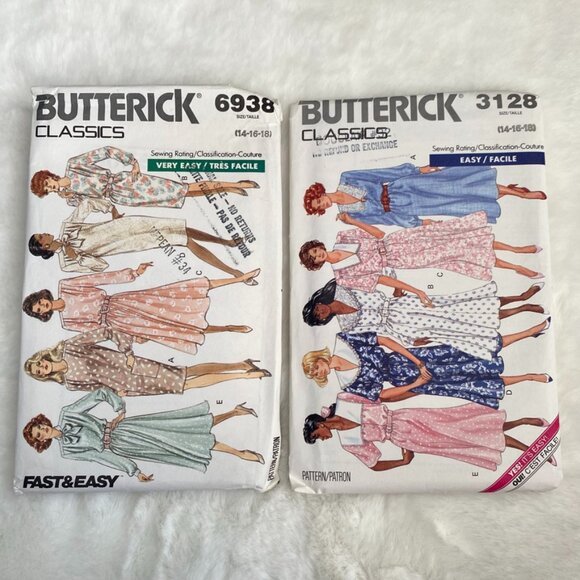 2 Butterick Classics Sewing Patterns - Picture 1 of 5